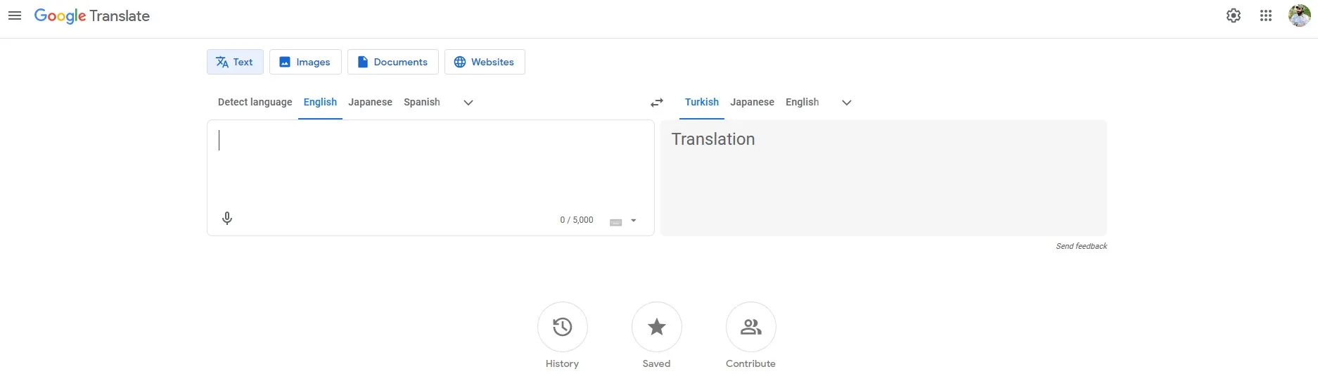 google english to turkish translator