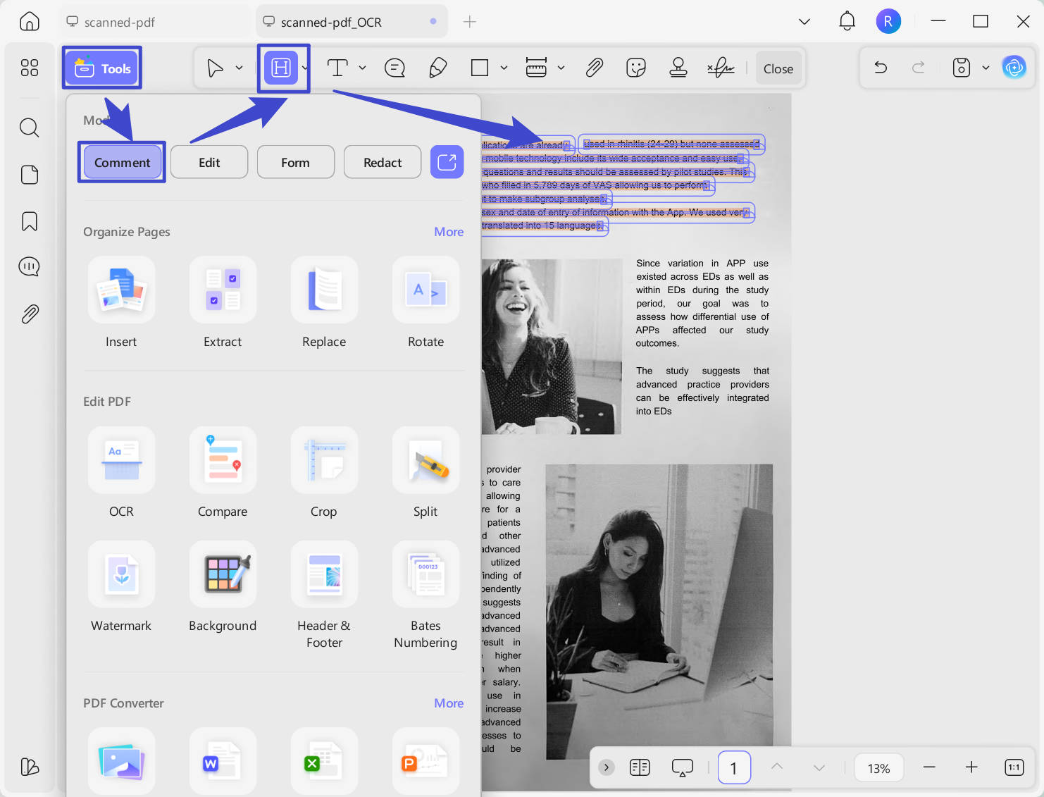 Highlight scanned PDF with UPDF on Windows