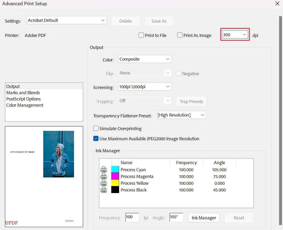 verificare il DPI di un PDF