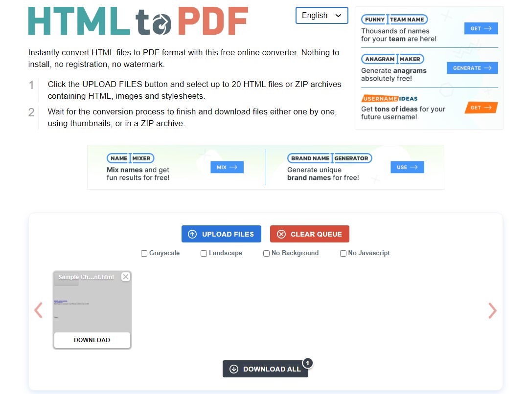 document HTML Chrome en PDF html2pdf