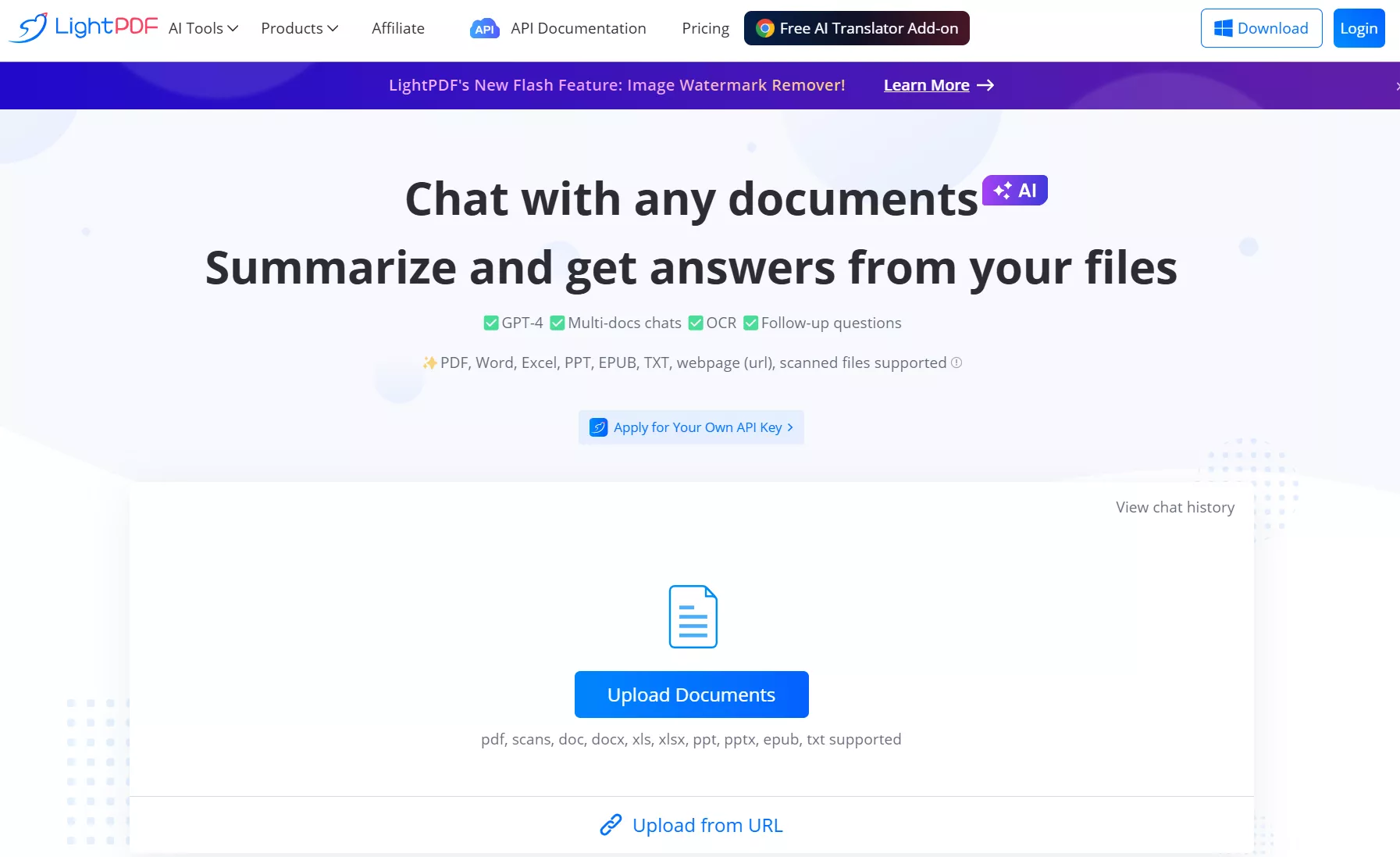 lightpdf interface