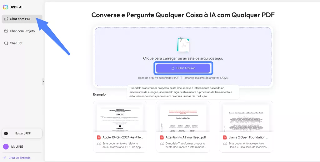 subir arquivo