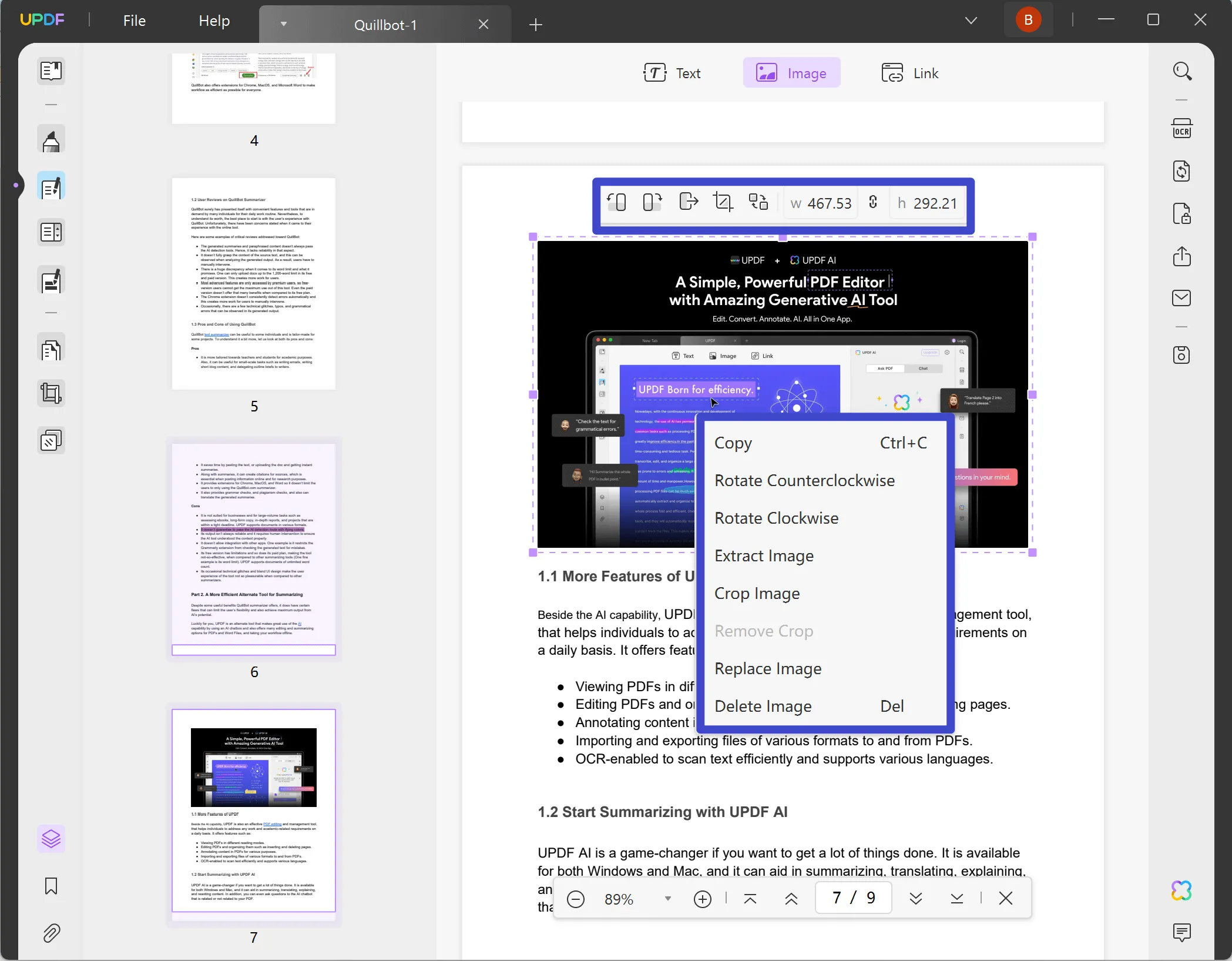 pdf not recognizing text edit images in pdf with UPDF