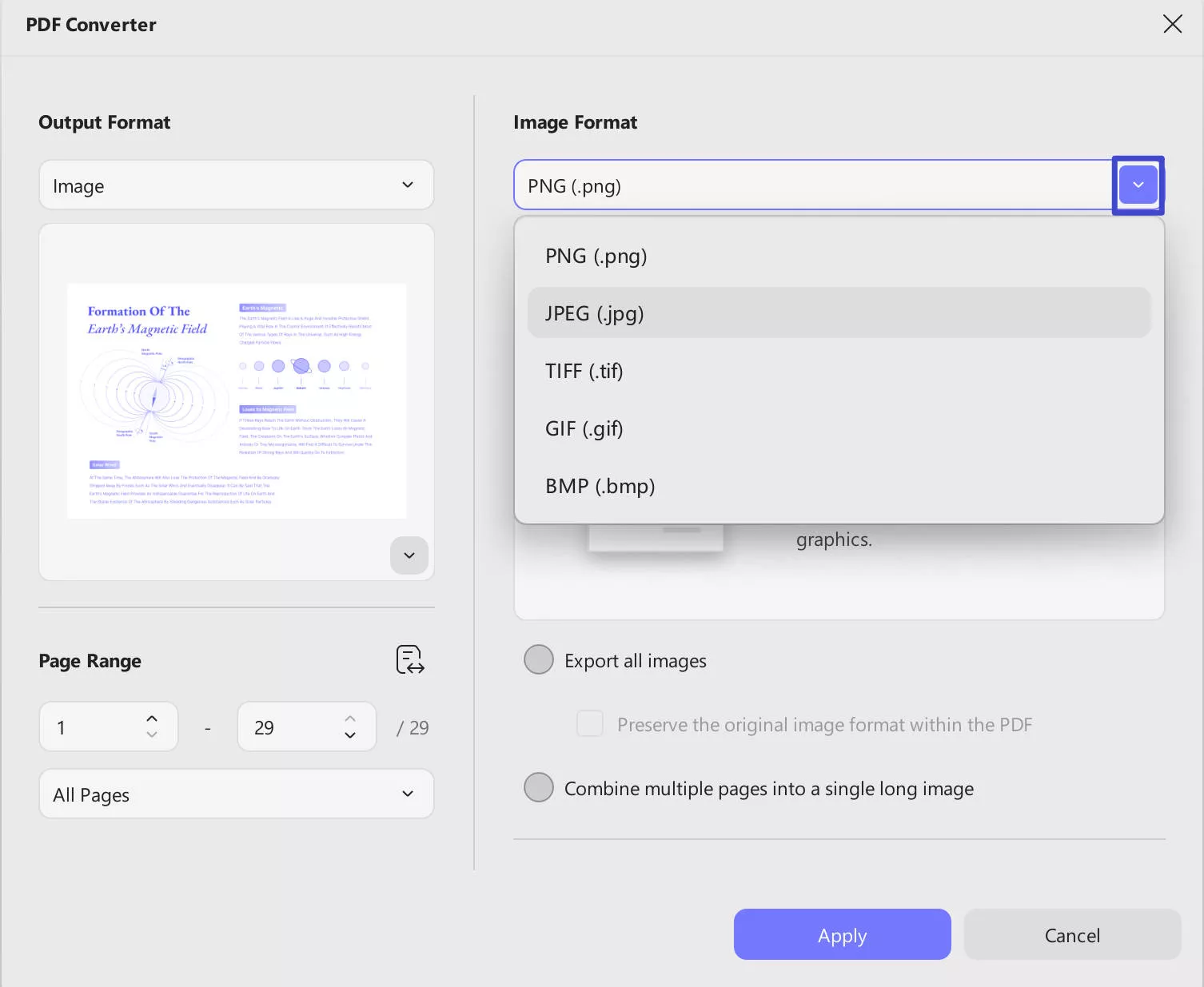 can you send a pdf via text output format