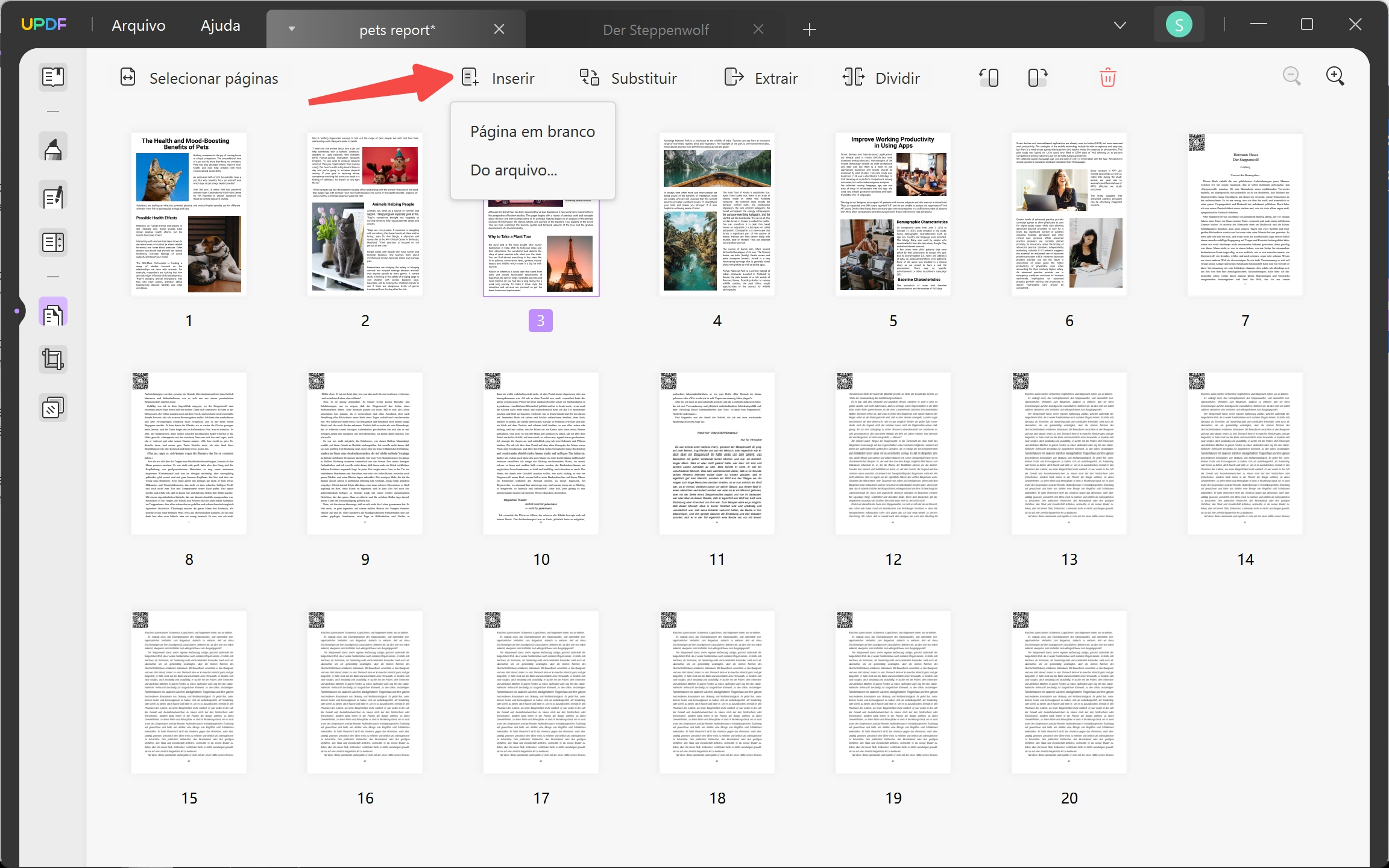 como inserir pdf no powerpoint