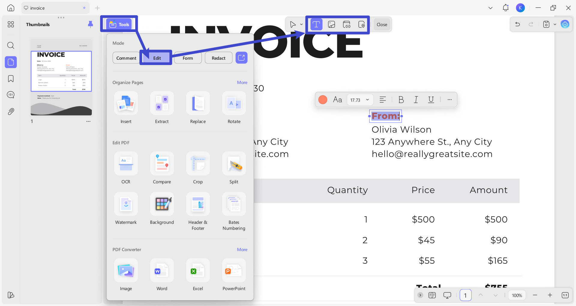 invoice template pdf edit pdf