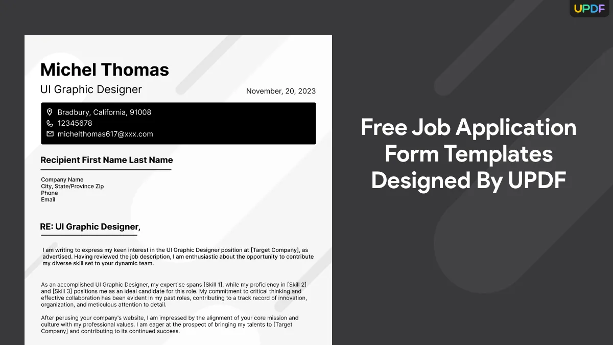 Free Employment Job Application Forms For 2024