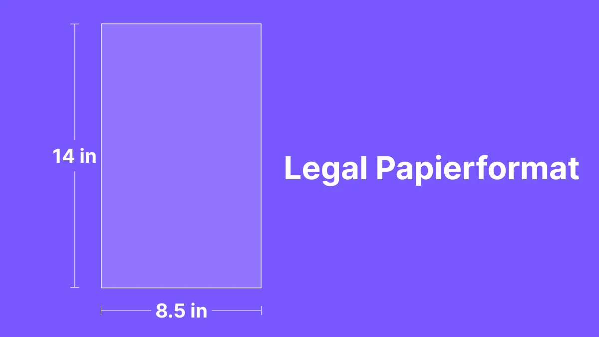 Das Legal Papierformat – Abmessungen und Format für 2024