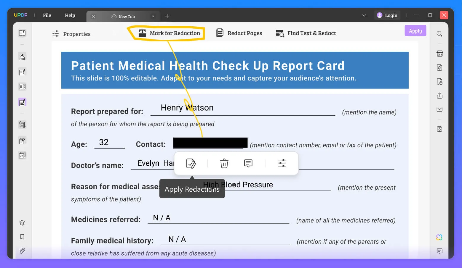 how to mask text in pdf select text