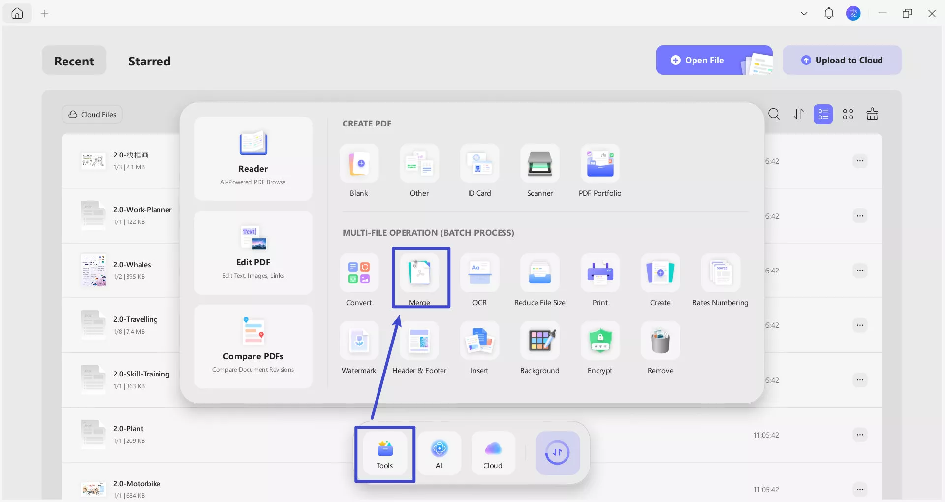 merge pdfs into single one