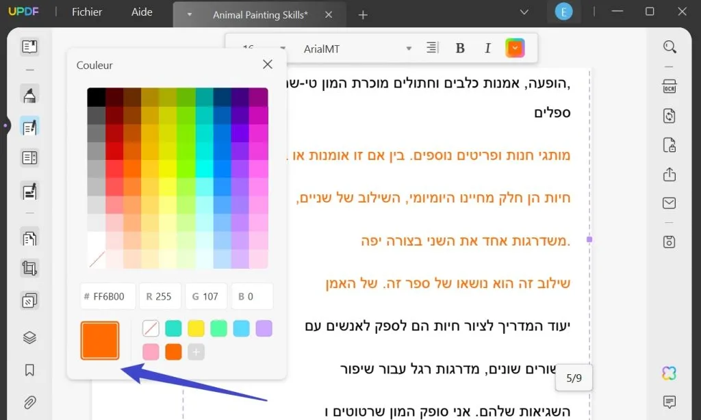 modifier pdf en hébreu