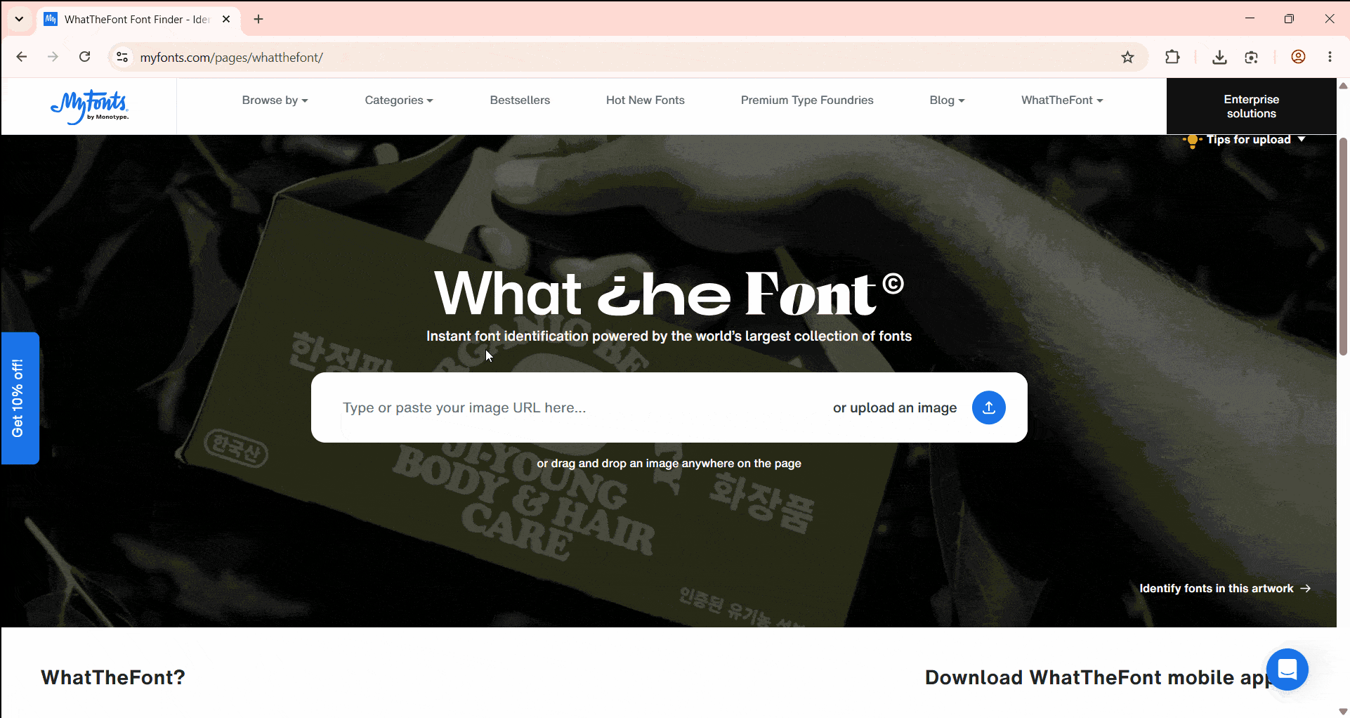 find fonts from pdf using MyFonts