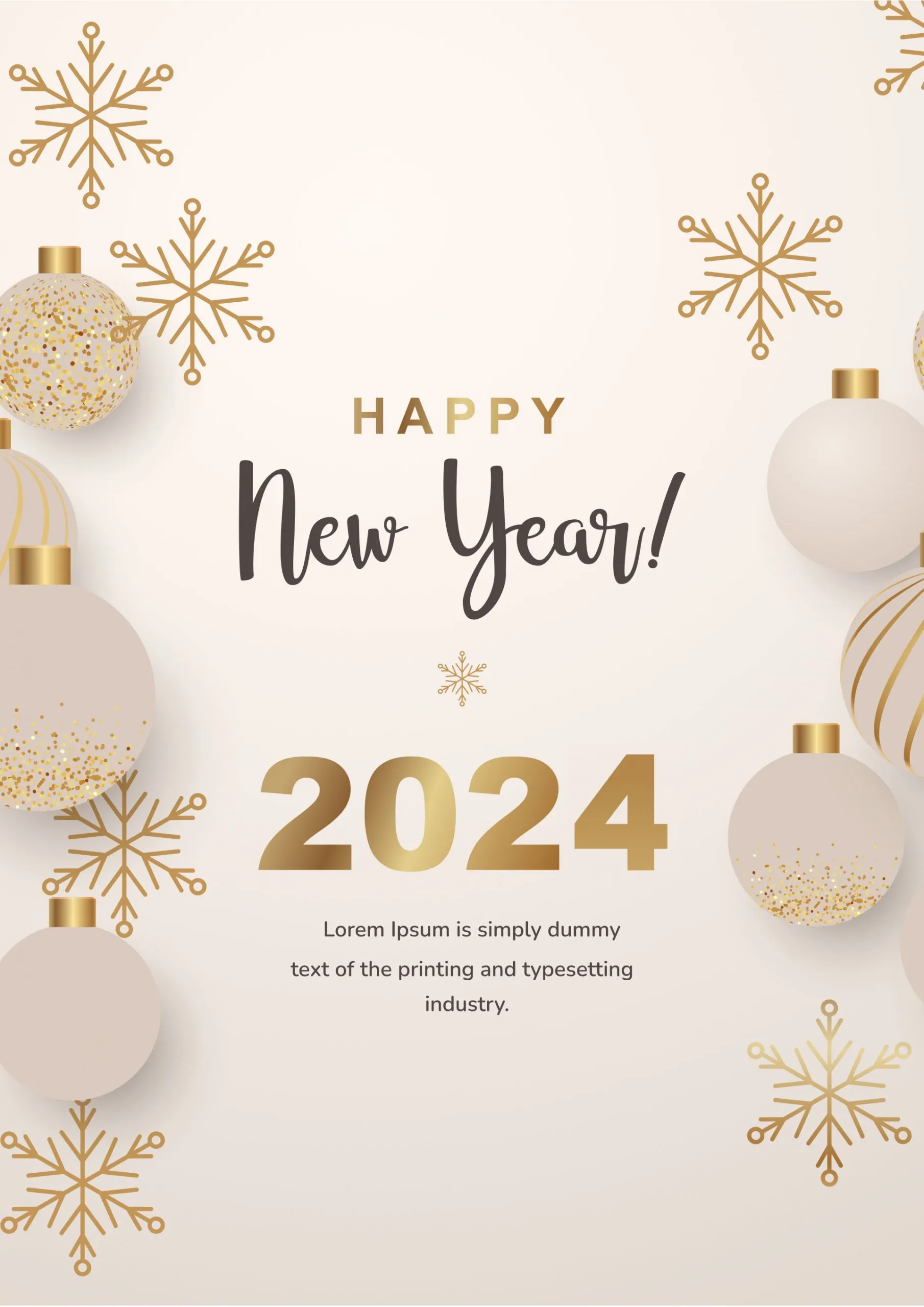 Christmas and New Year Greeting Card Template in Publisher, Pages