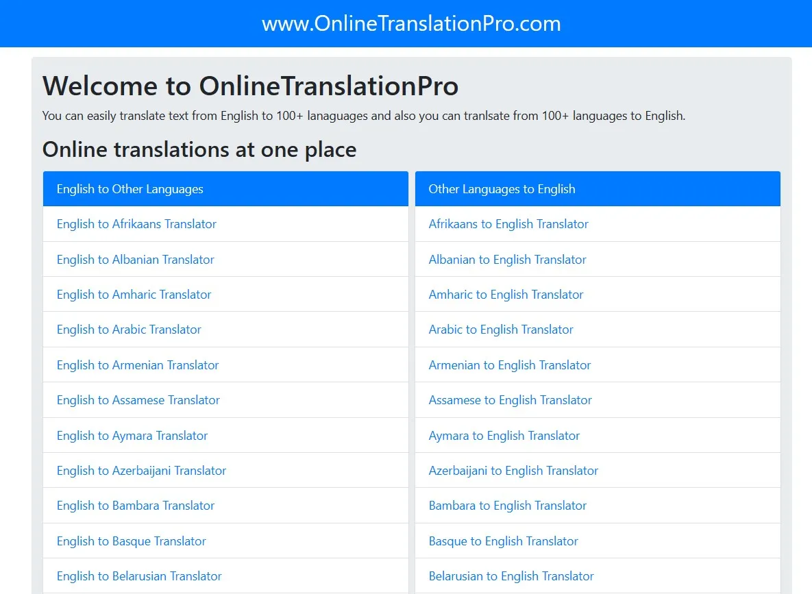 Onlinetranslationpro english to turkish translator