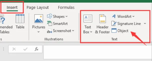 open pdf in excel insert object