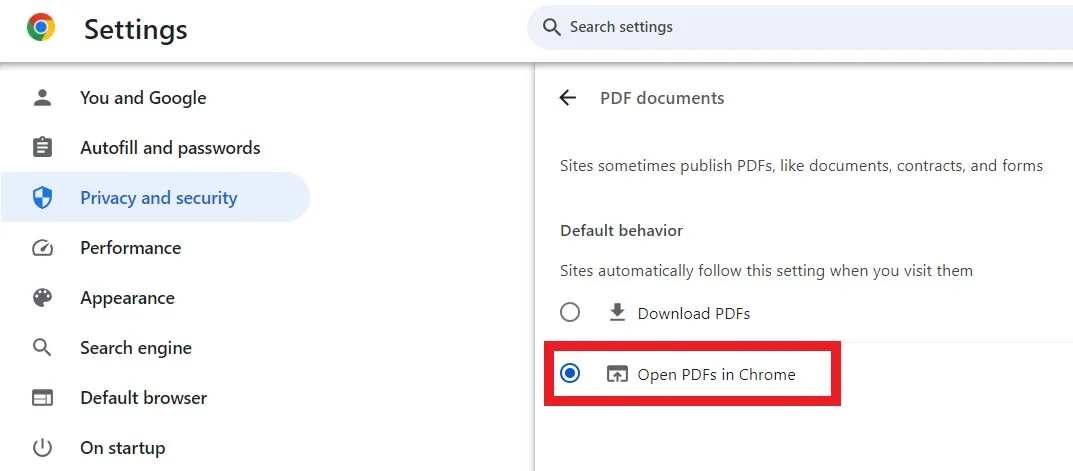 PDF öffnet sich nicht in Chrome Chrome