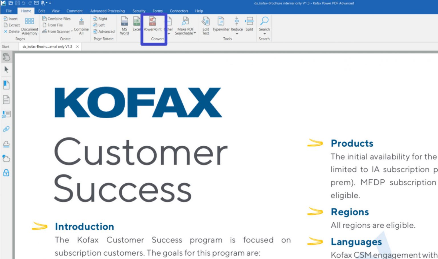 Kofax Power PDF - مناسب للمؤسسات وسير العمل الرسمي