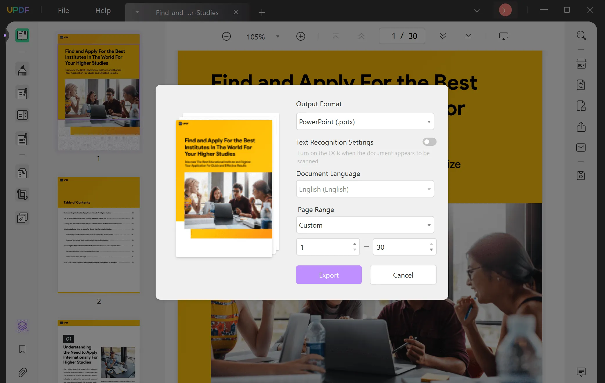 convert PDF to google slides