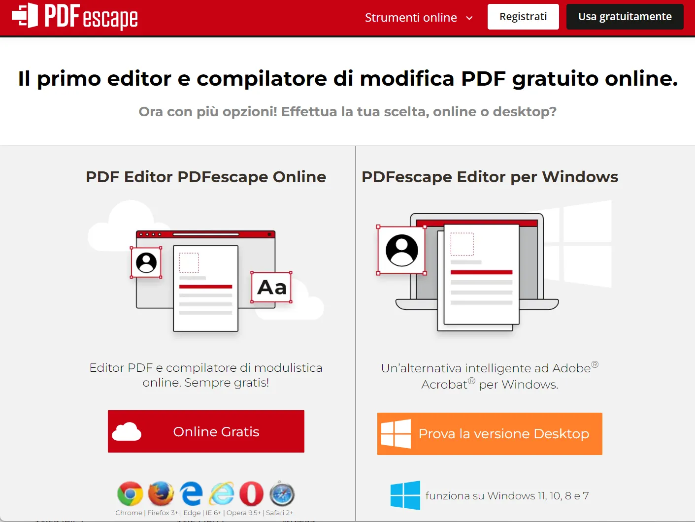 PDFescape PDF Editor online