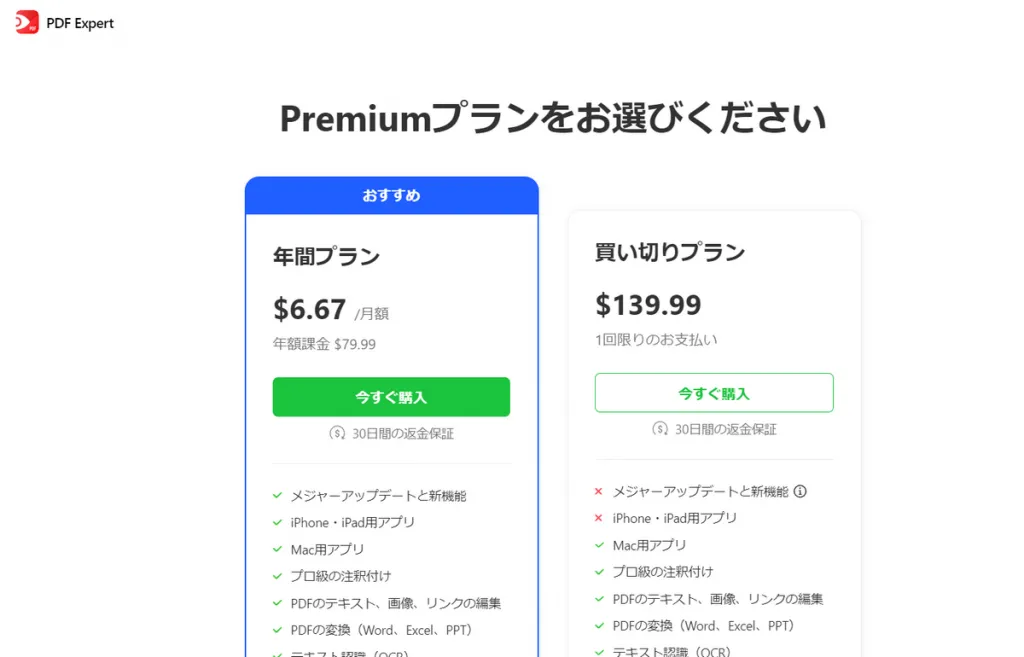 PDF Expertの価格