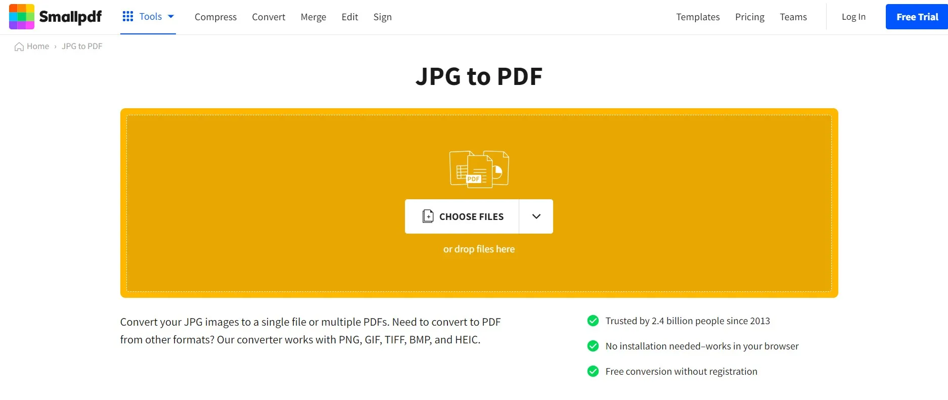 converter  to convert jpg to pdf