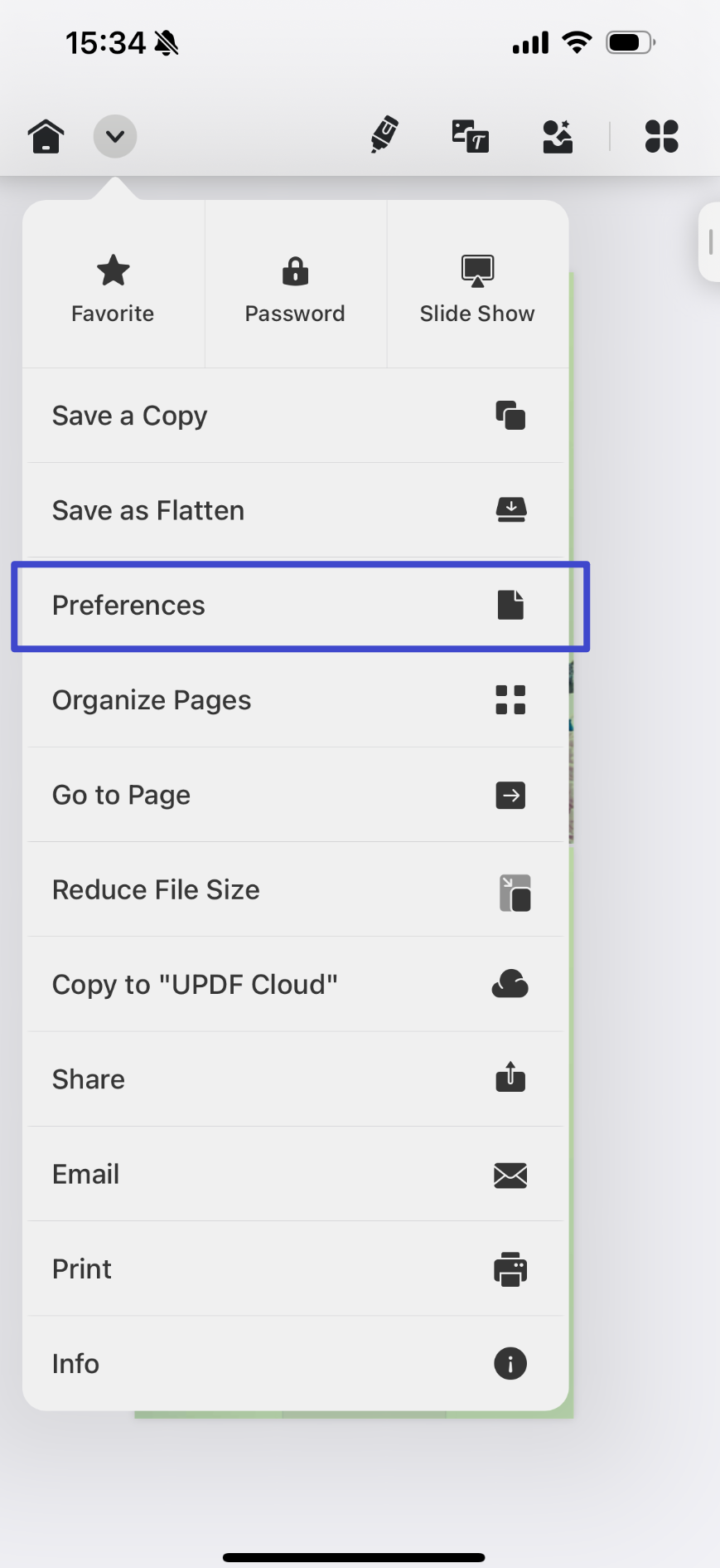 updf fullscreen mode setting