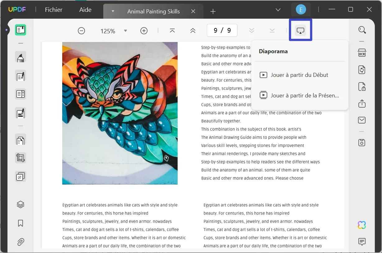 présenter pdf en diaporama 