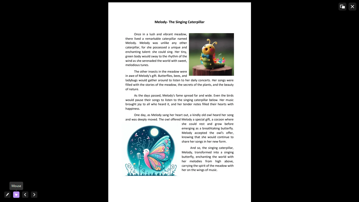 view pdf full screen play slide show