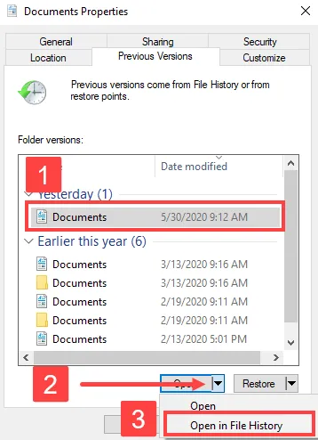 repair pdf file adobe open in file history