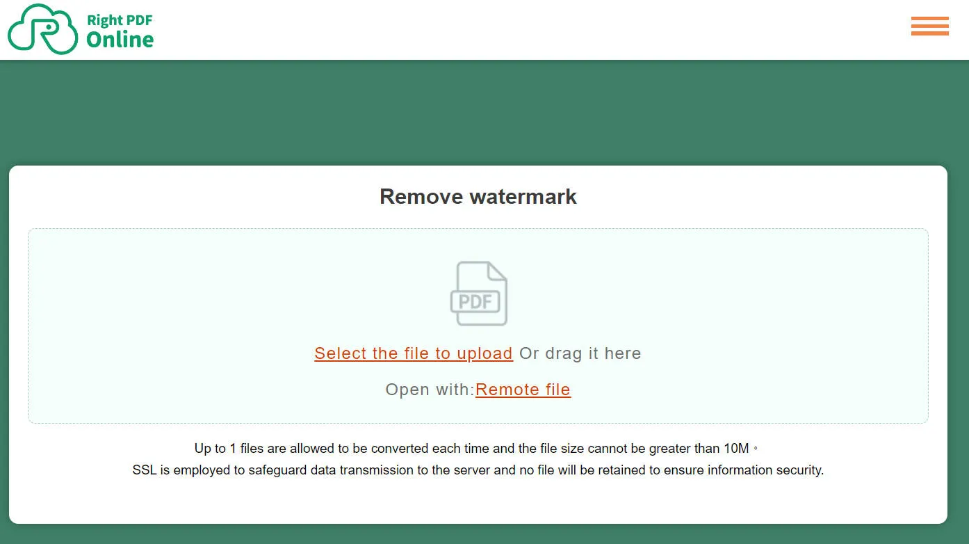 remove watermark from pdf online