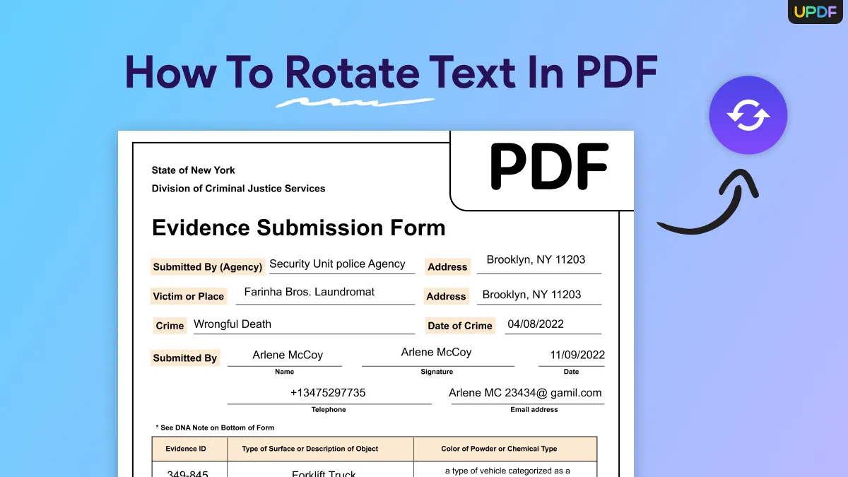 rotate text in pdf
