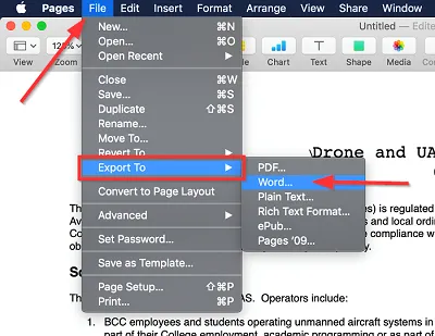 pages to pdf mac