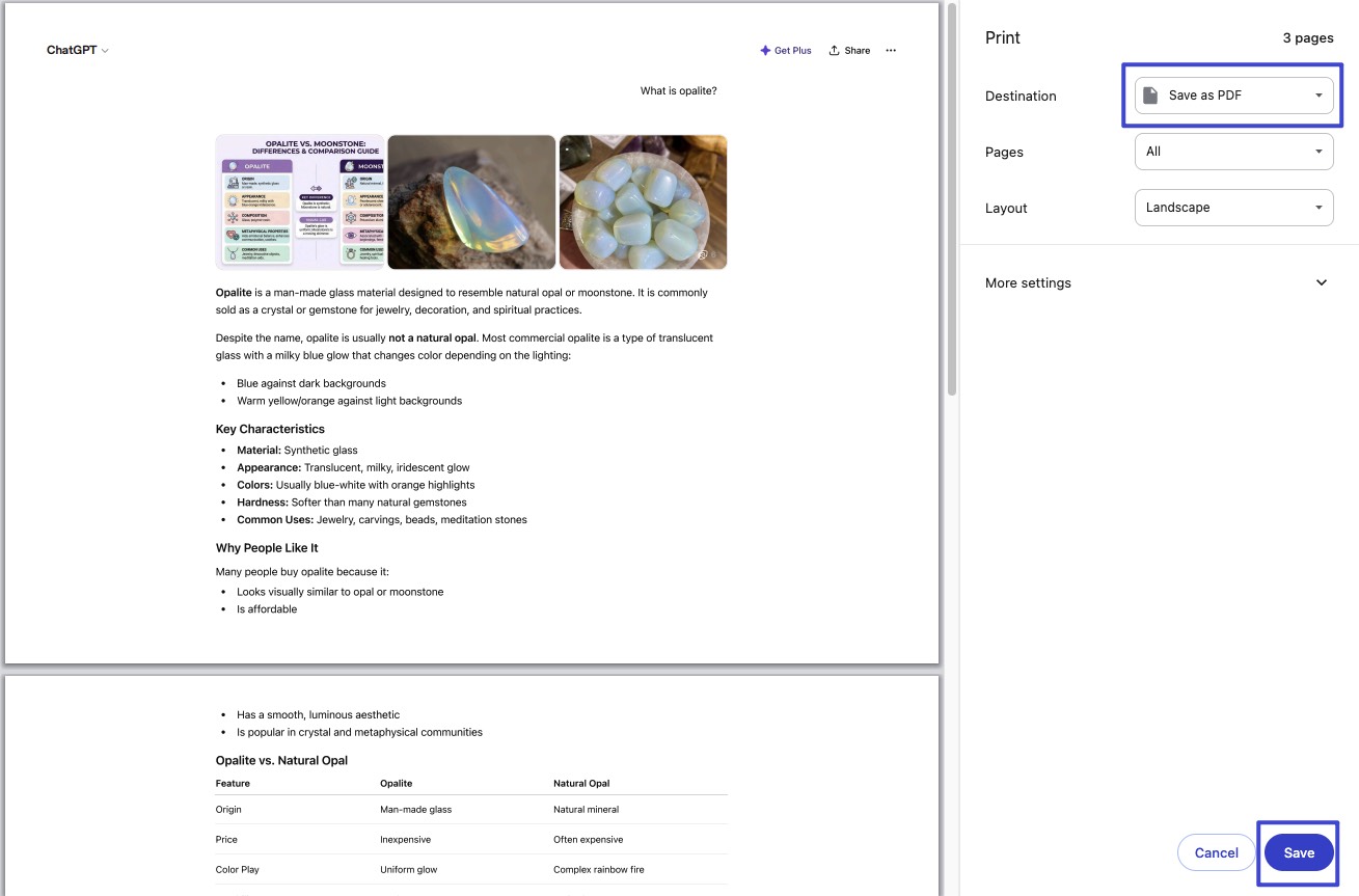 save chatgpt conversations as pdf