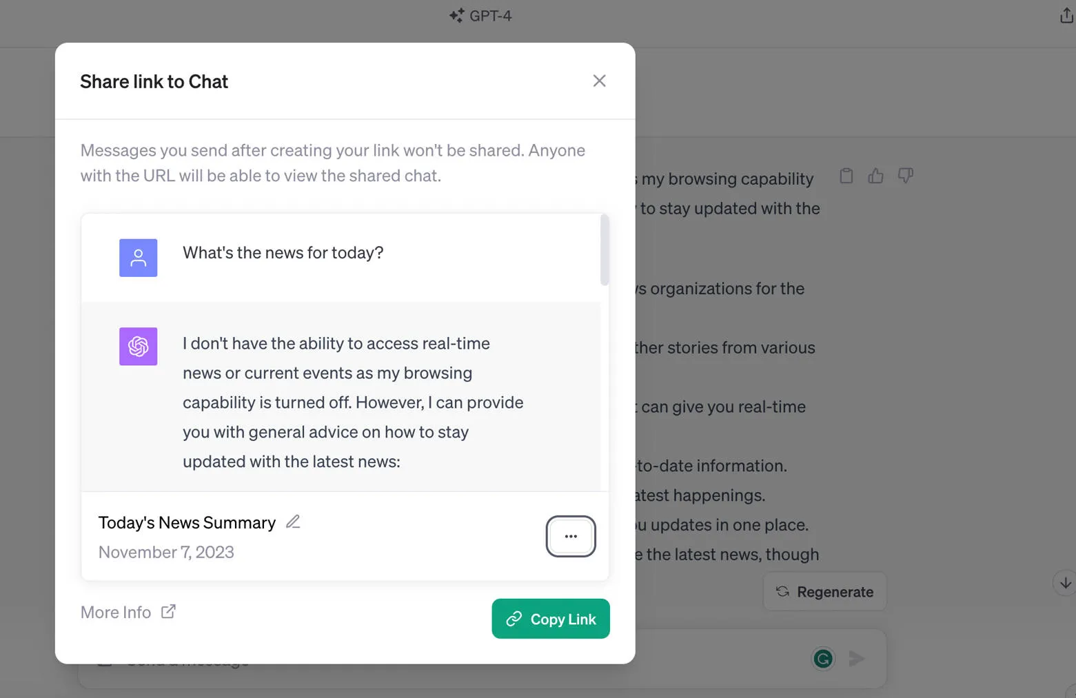 share chatgpt conversation copy link