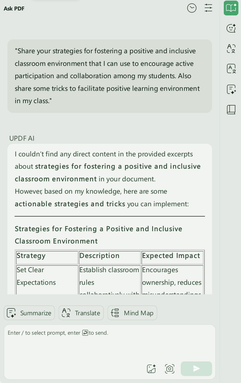 updf ai prompt for teachers and educators