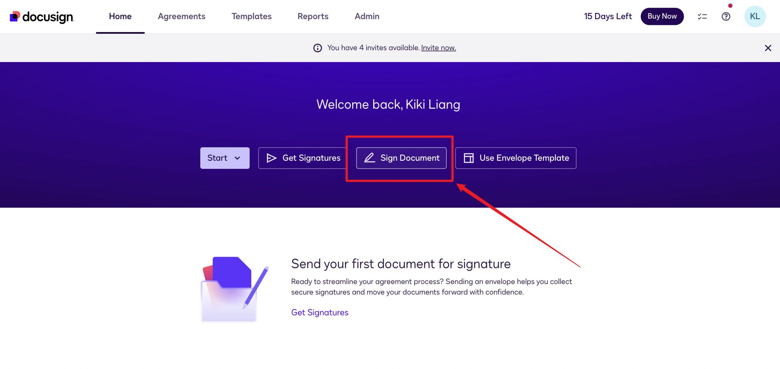 sign a document docusign