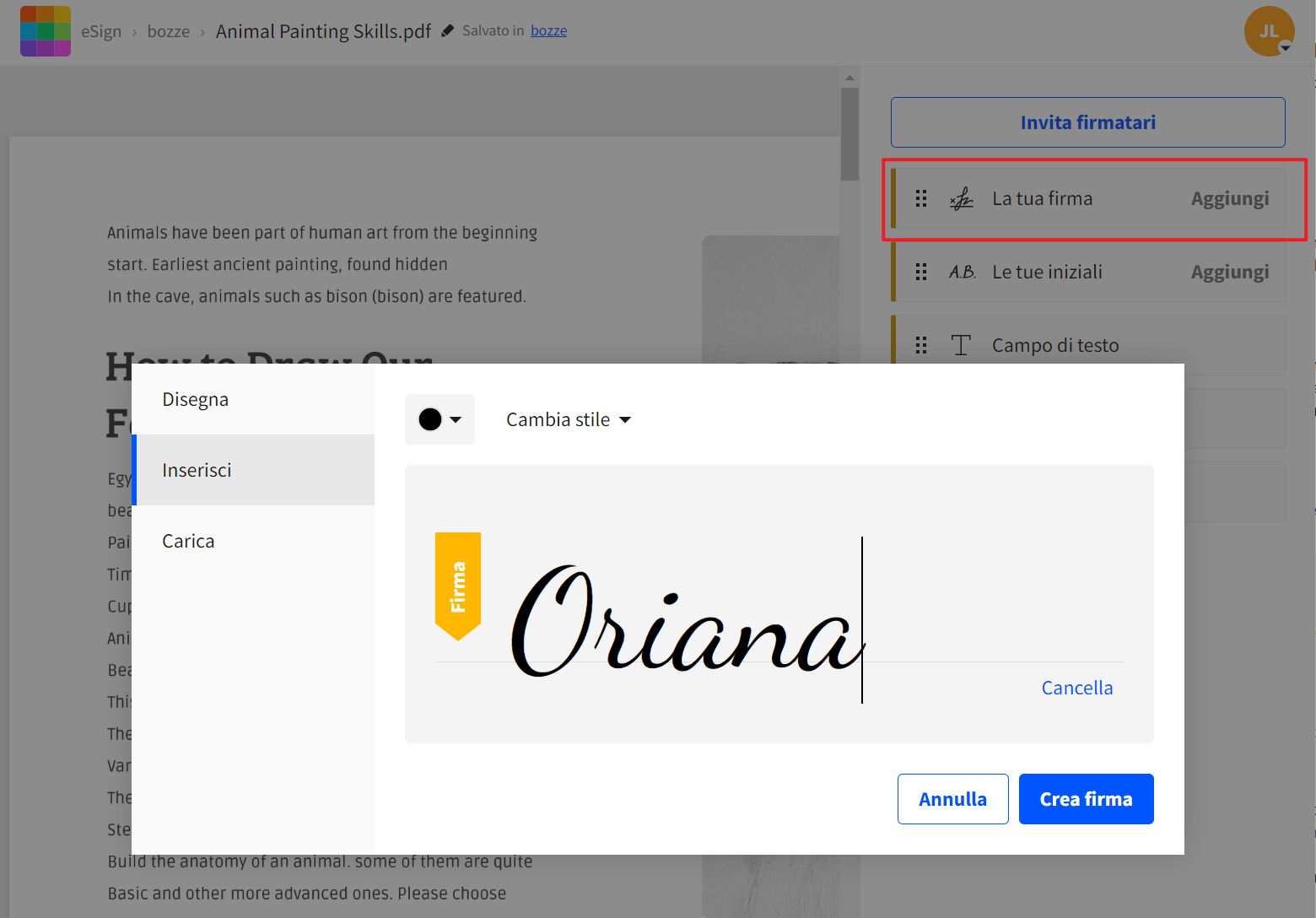 firmare i PDF online