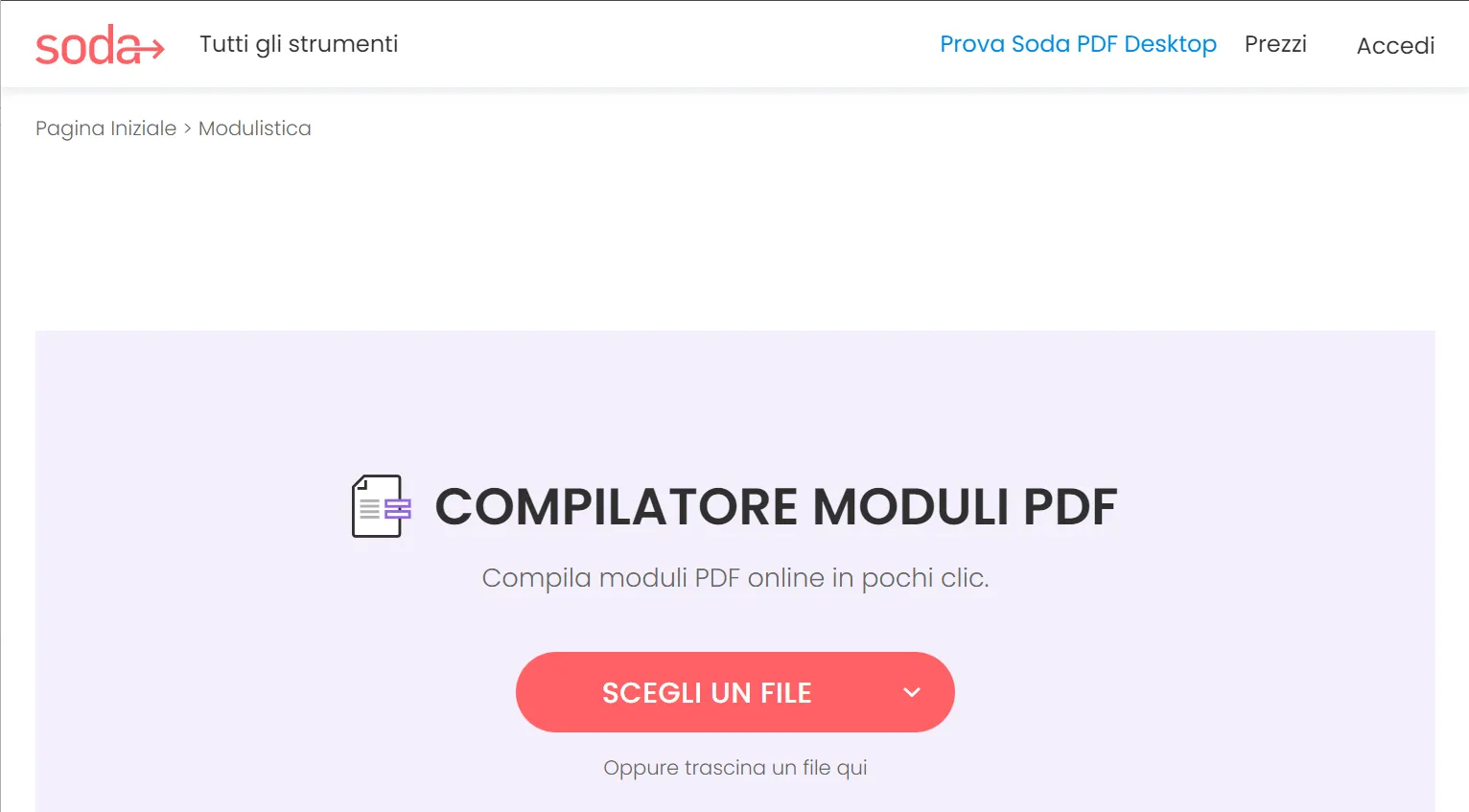 Crea un PDF compilabile online