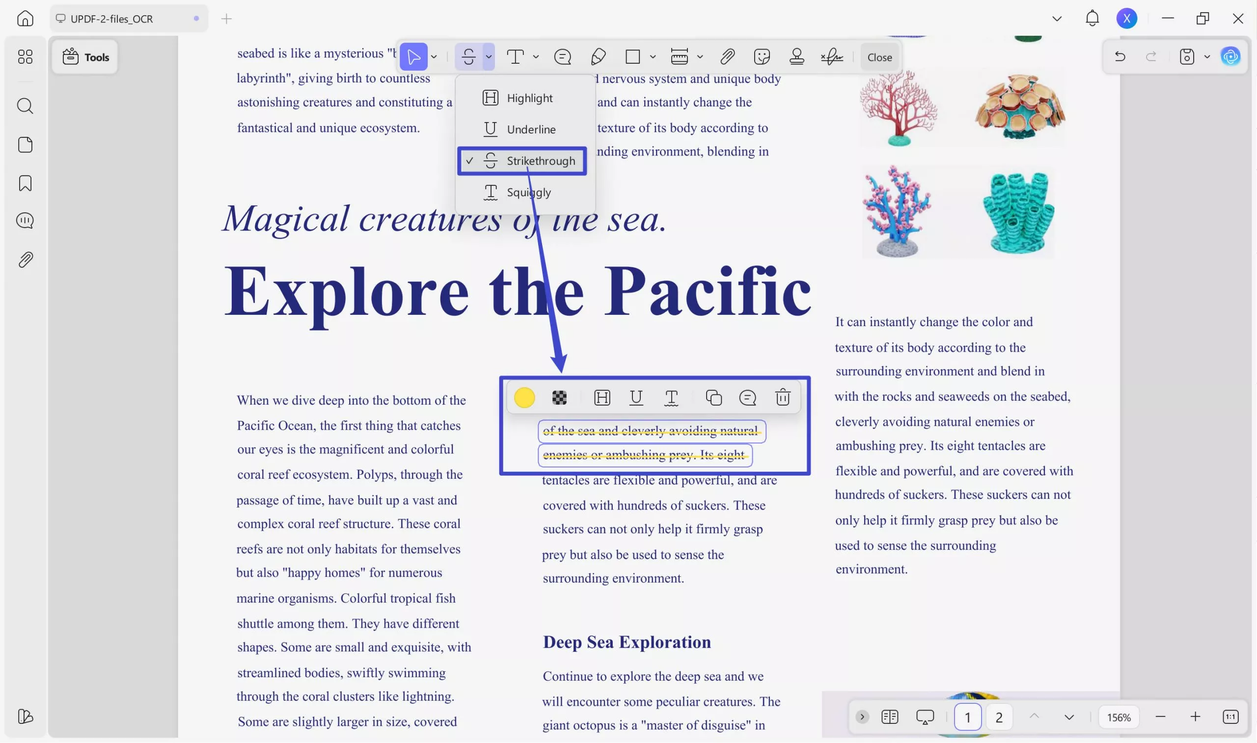 how to redline a pdf strikethrough option updf
