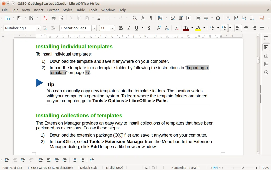 logiciel étudiant libreoffice