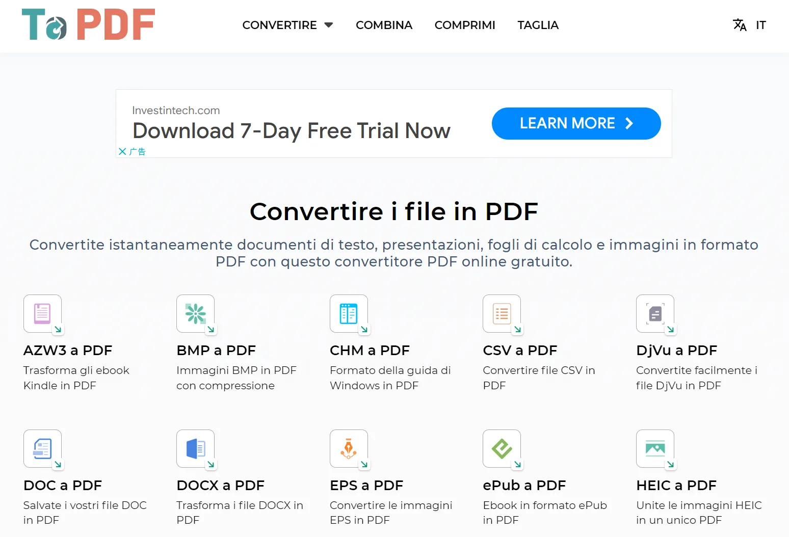 convertire XPS in PDF con ToPDF