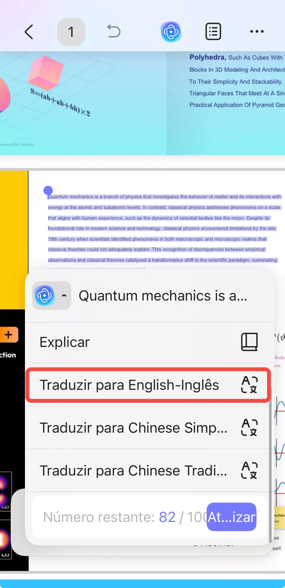 traduzir textos com updf ai