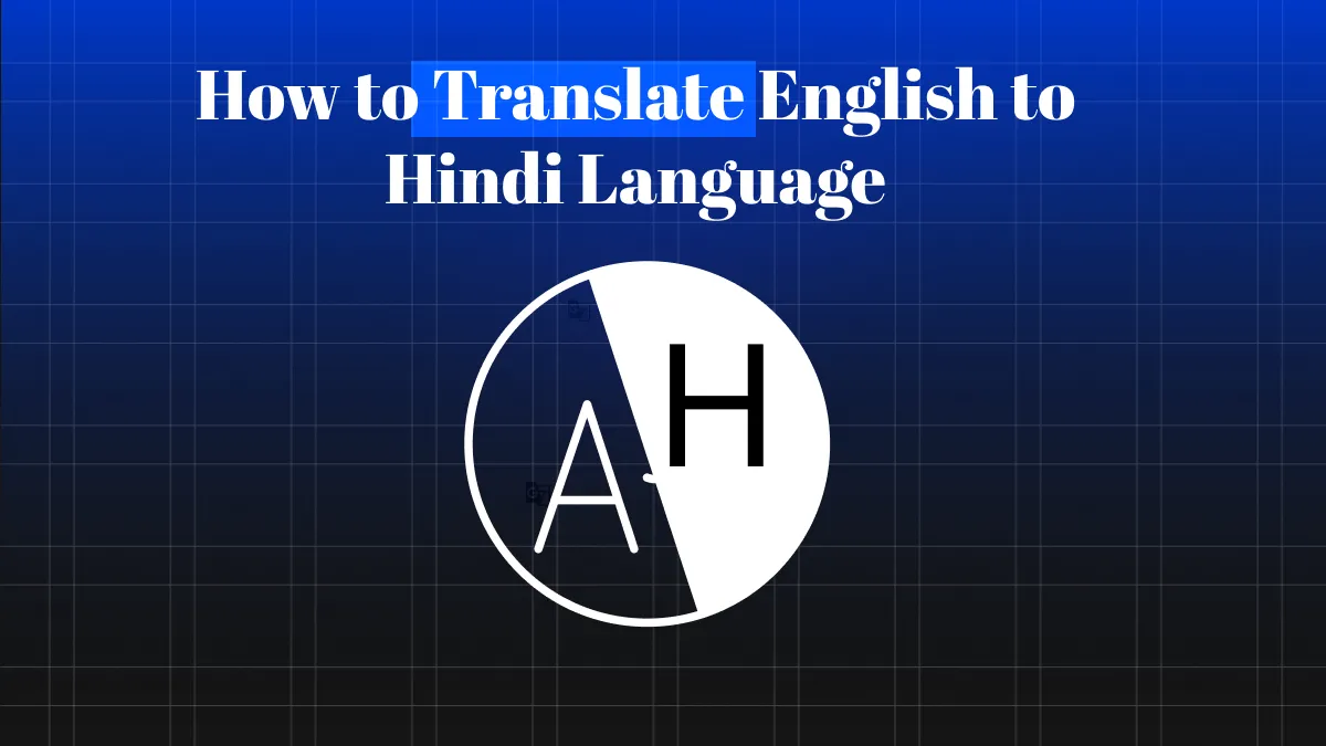 Translate English to Hindi PDF Using Different Methods