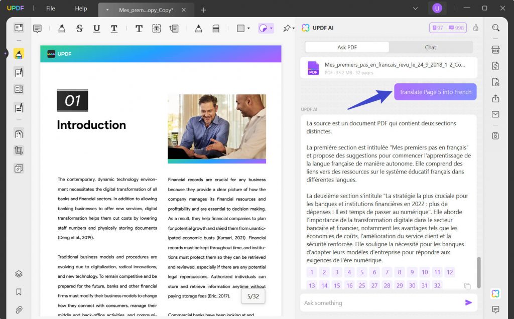 Ai translate pdf comparison detailed steps updf