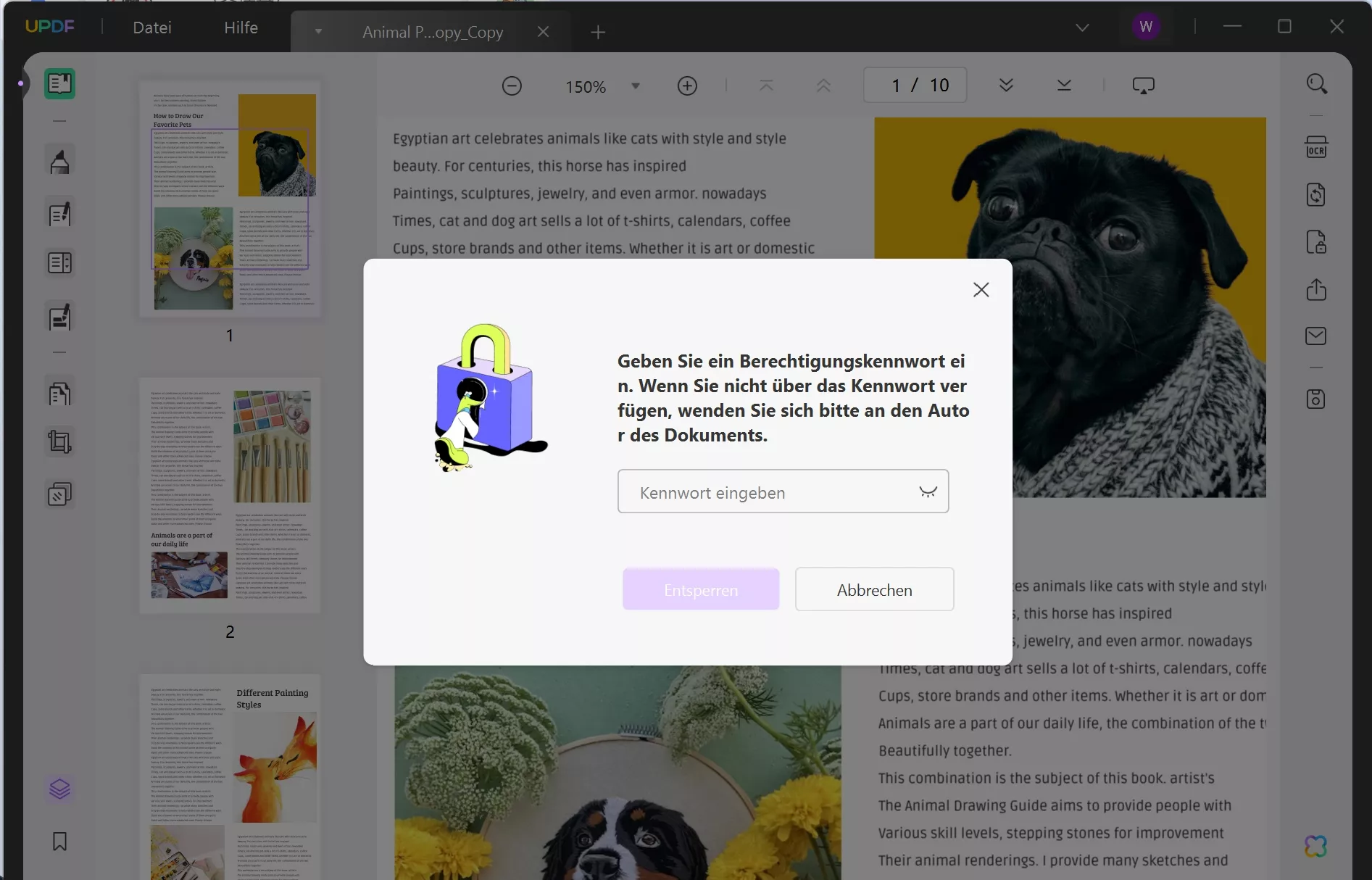 Passwortgeschützte PDFs kombinieren Passwort entfernen
