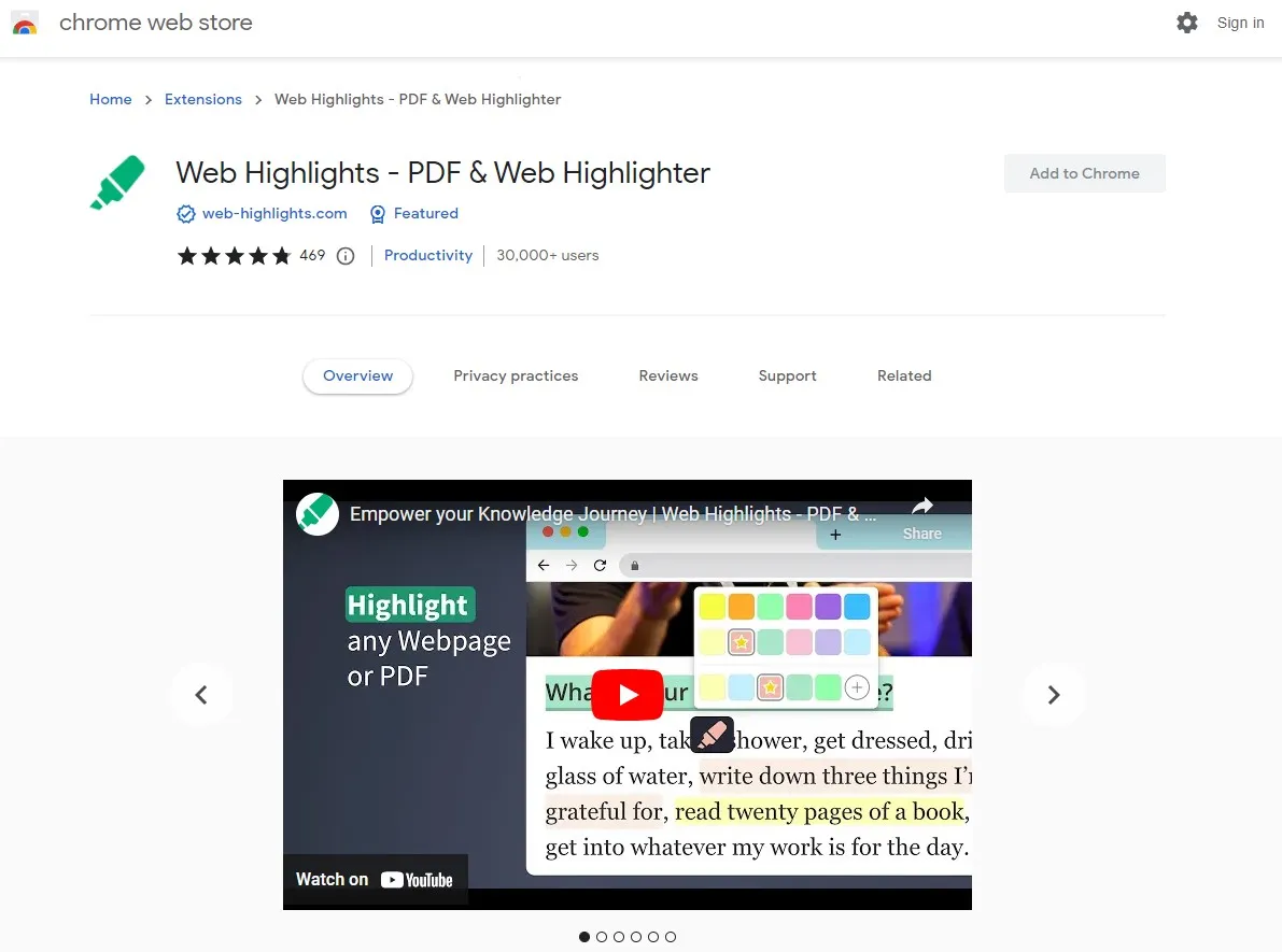 web highlights