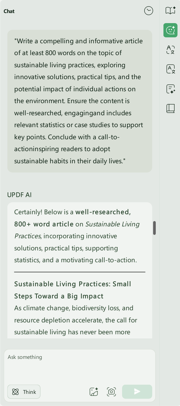 updf ai prompt for writing