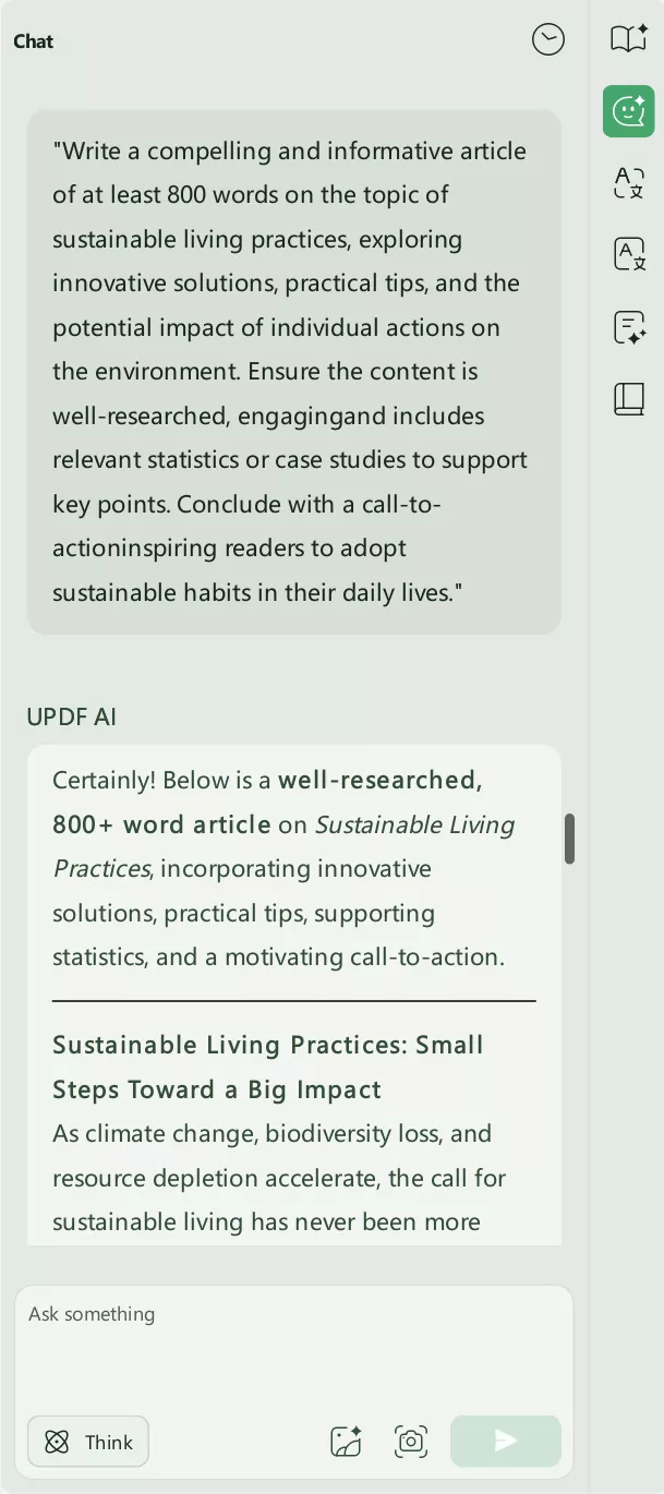 updf ai prompt for writing