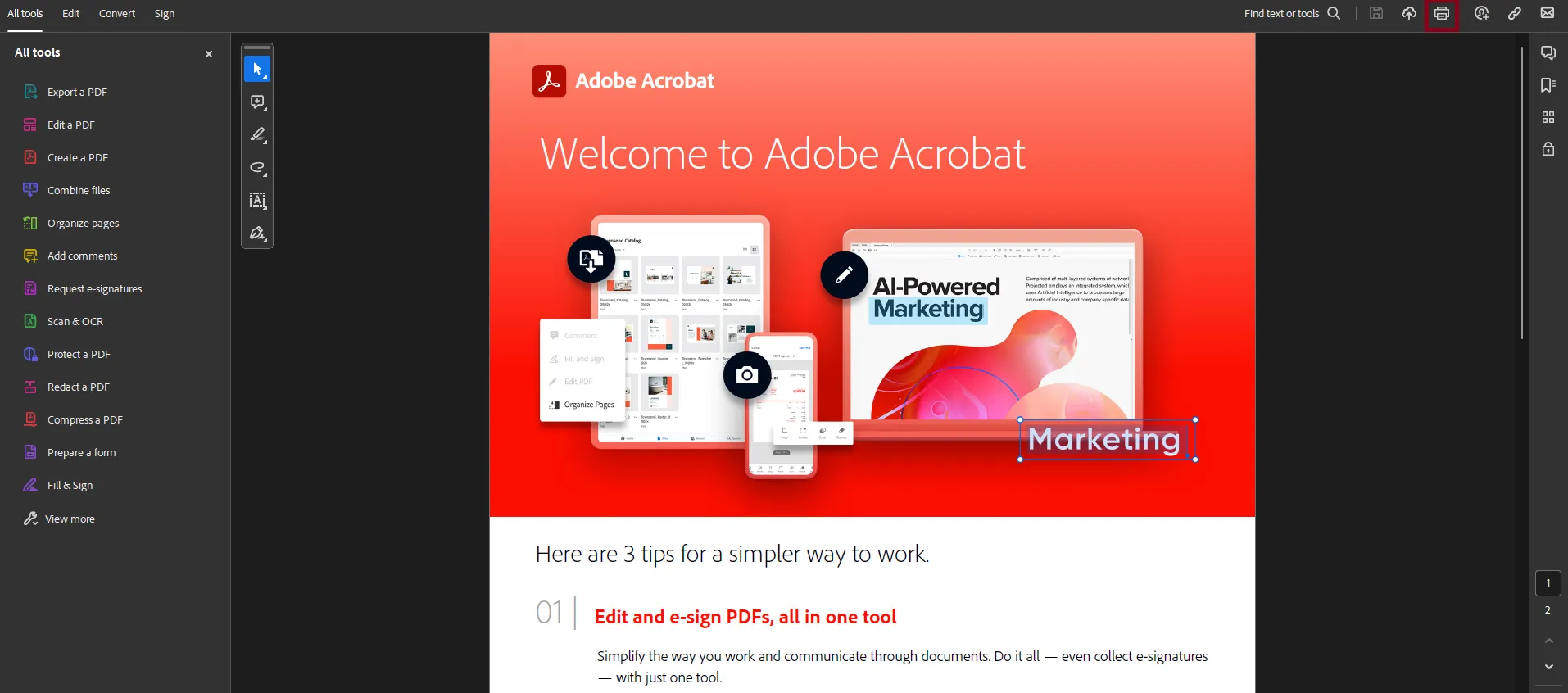 Ingrandire e stampare PDF con Adobe Acrobat