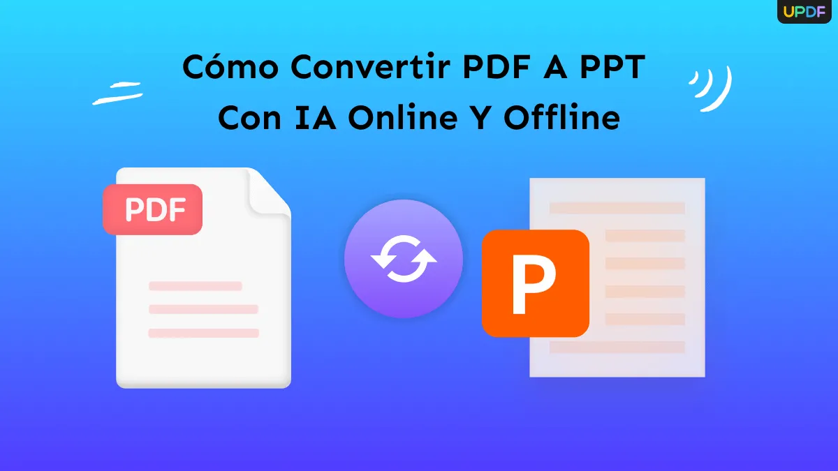 Cómo convertir PDF a PPT con IA online y offline